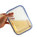 High borosilicate glass food storage container 2 compartment food container with lid lunch box